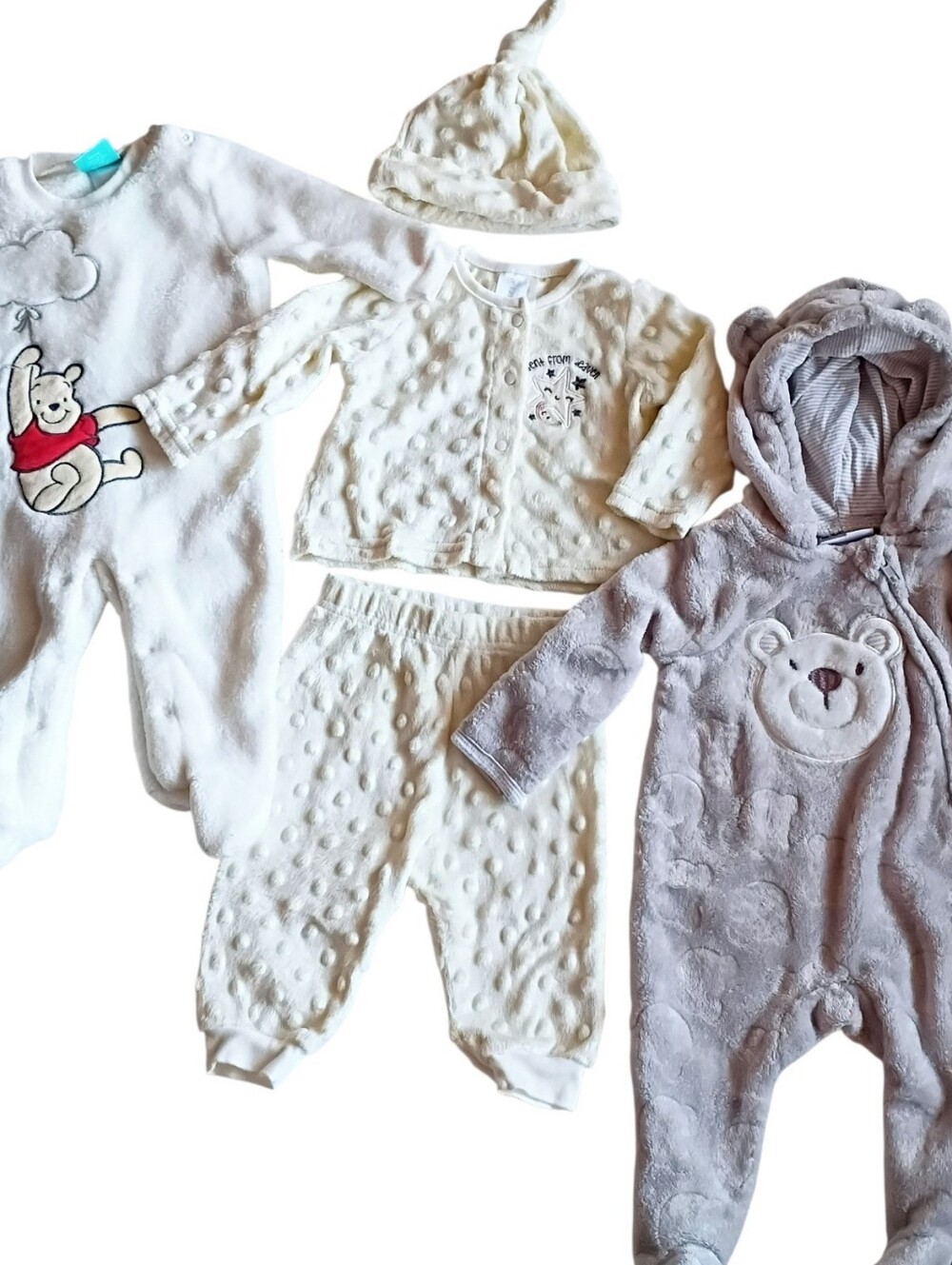 Plush Bodysuits Pant Suit Bundle Of 3 Cozy DISNEY CHICKPEA BABY MACK 0-3M